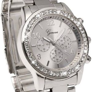 Geneva watch. Watch does not work. Simply a fashion accessory.